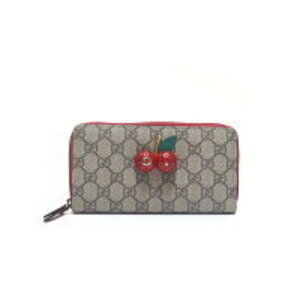Gucci GG Supreme Cherry Long Wallet Beige
